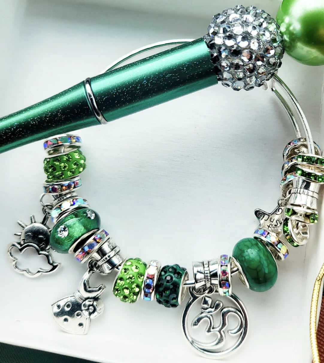 Charm Bracelet - Green Infusion
