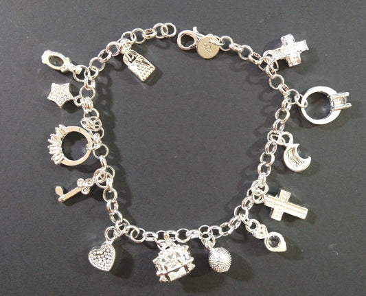 S925 Charm Bracelet White