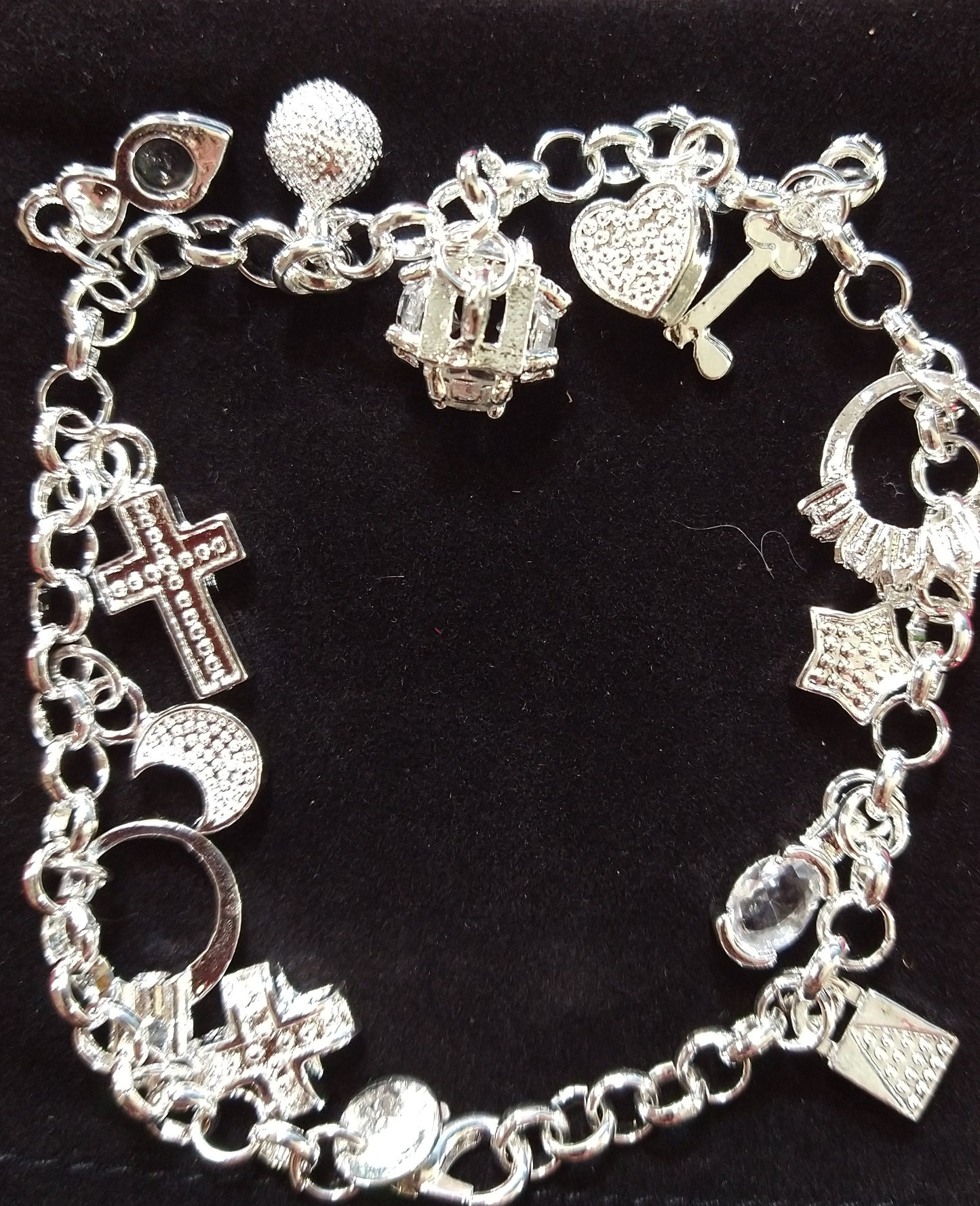 S925 Charm Bracelet White