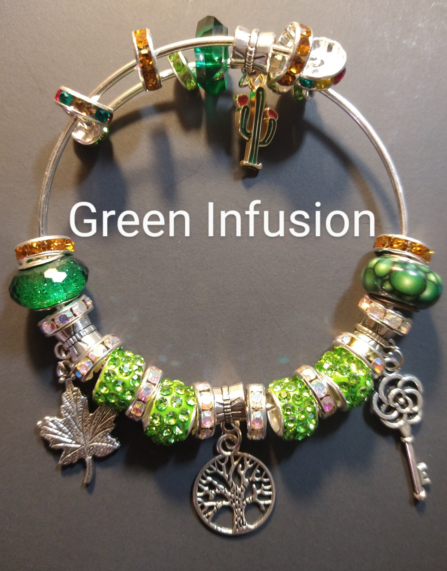 Charm Bracelet - Green Infusion